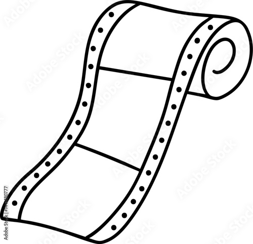 Film strip icon represents creativity and nostalgia, perfect to bookmark your favorite moments and save memories