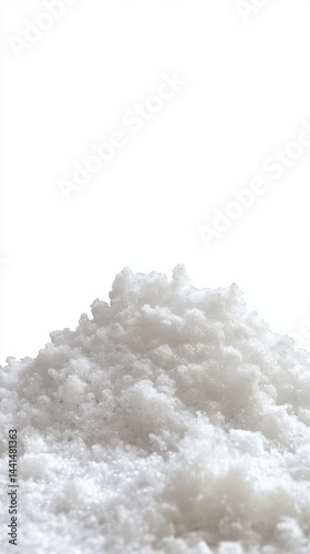 Obraz na płótnie Pile of pure white sea salt crystals on a bright background showcasing texture and detail for culinary and wellness applications in a minimalist style w salonie