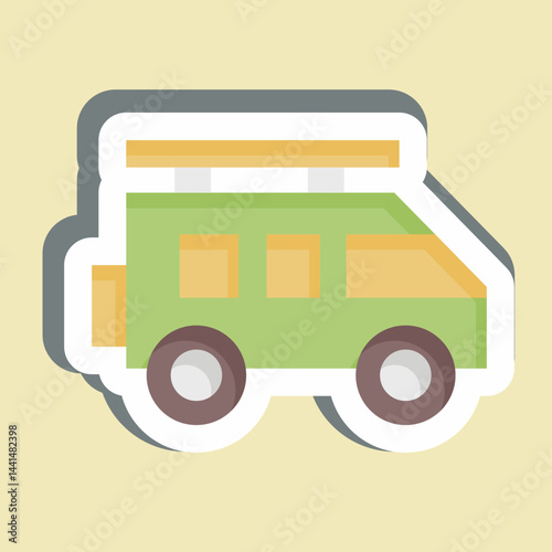 Sticker Suv. related to Transport symbol. design editable