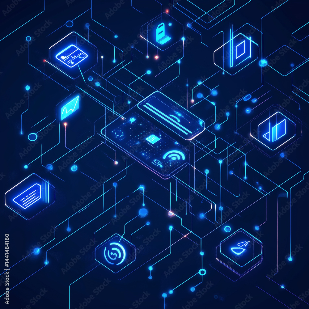 5G Mobile Technology Concept with High-Speed Connectivity Icons 5G Mobile Technology Concept with High-Speed Connectivity Icons