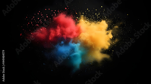 Vibrant swirling abstract color background