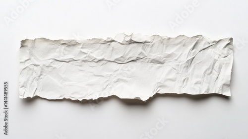 Obraz na płótnie Minimalist Image of Ripped White Paper on a Clean Background for Creative Projects and Graphic Design Resources with Subtle Shadows and a Soft Light w salonie