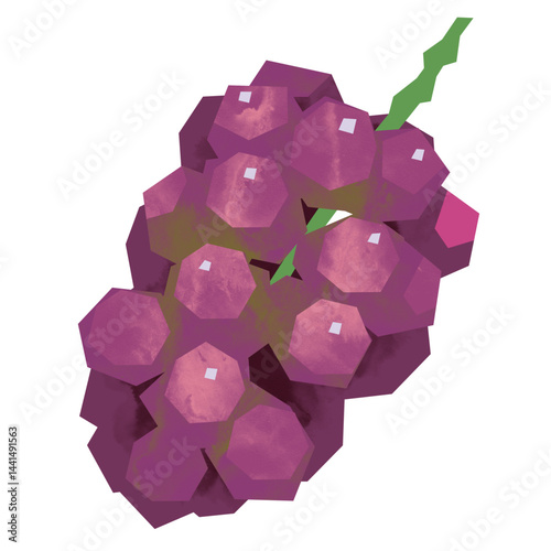 切り絵風のぶどう
