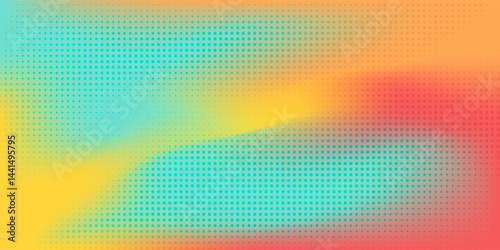 Dots halftone yellow orange color pattern gradient texture with technology digital background. Dots pop art comics with summer background.
