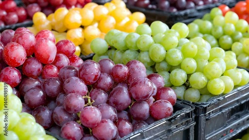 Wallpaper Mural Assorted Grapes Displayed in Market Crates Food Still Life Torontodigital.ca