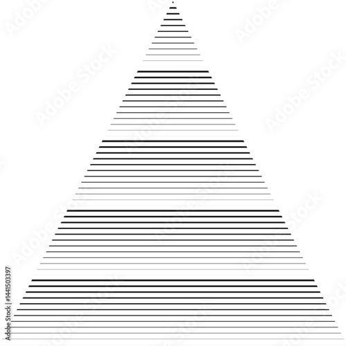 simple abstract black colour thik to thin triangle line pattern with white background.