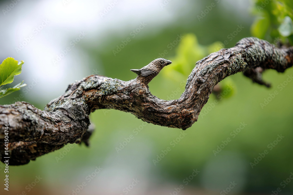 Branch Curving Around to Look Like a Bird Perched Branch Curving Around to Look Like a Bird Perched
