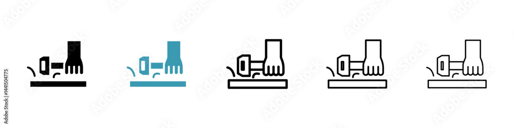 Welding chipping hammer icon vector simple design
