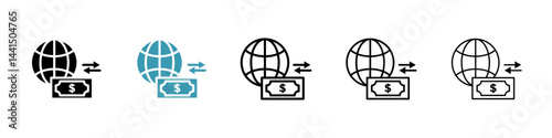 Wire transfer money icon vector simple design