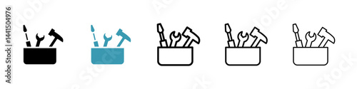 Tools box icon vector simple design