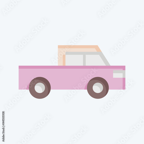 Icon Flatted Lorry. related to Transport symbol. flat style. design editable