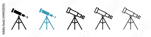Telescope icon vector simple design