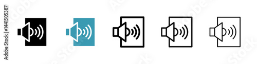 Soundproofing walls icon vector simple design