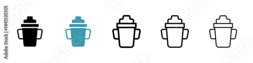Sippy cup icon vector simple design