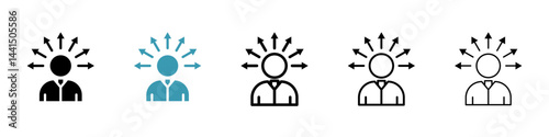 Self awareness icon vector simple design