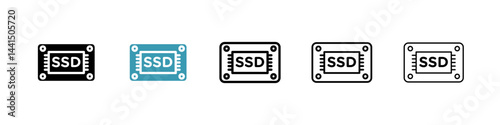 SSD icon vector simple design
