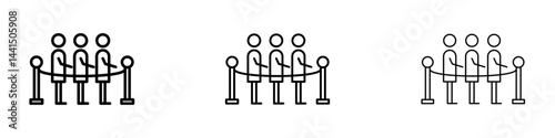 Queue icon vector simple design