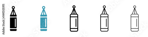 Punching bag icon vector simple design