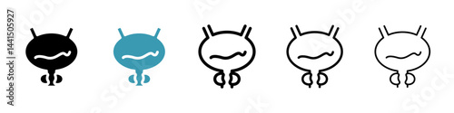 Prostate icon vector simple design