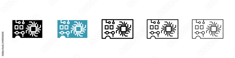 PCB icon vector simple design PCB icon vector simple design