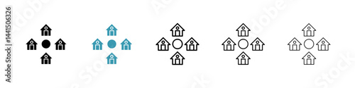 Neighbor icon vector simple design