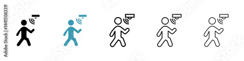 Motion sensor icon vector simple design