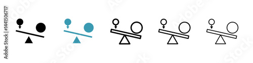 Leverage icon vector simple design