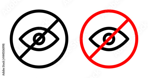Ignore icon vector simple design
