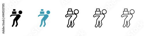 Heavy burden icon vector simple design