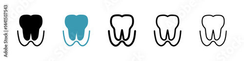 Extraction tooth icon vector simple design