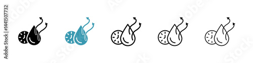 Dry time icon vector simple design
