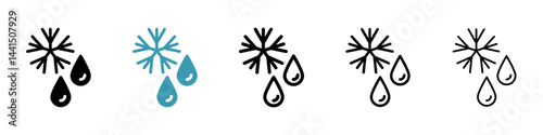 Defrost icon vector simple design