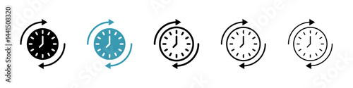 Change or update the date icon vector simple design