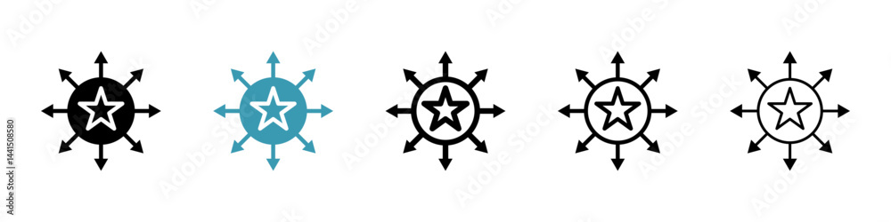 Brand awareness icon vector simple design