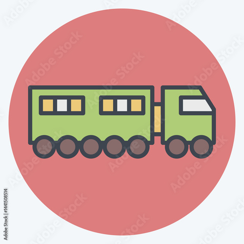 Icon Wiper. related to Transport symbol. color mate style. design editable