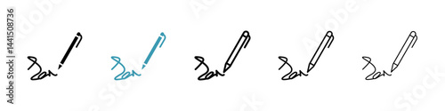 Autograph icon vector simple design