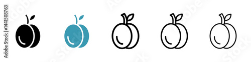 Apricot icon vector simple design
