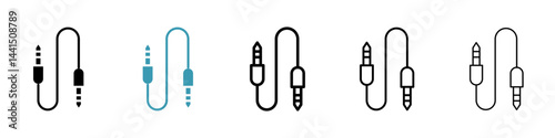 Audio Cable icon vector simple design