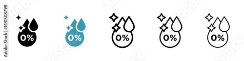Alcohol free icon vector simple design