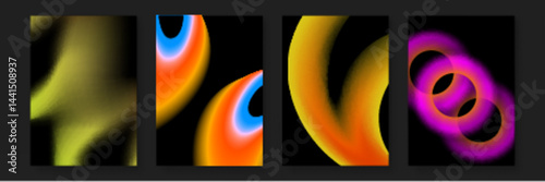 Four abstract colorful gradient designs for backgrounds, cards, posters, and digital art projects needing a modern and vibrant touch.