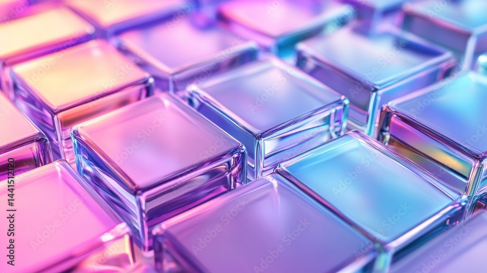 Abstract geometric pattern of translucent cubes in vibrant pastel colors Abstract geometric pattern of translucent cubes in vibrant pastel colors