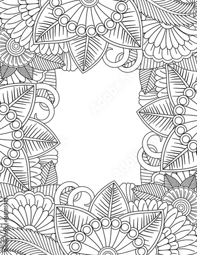 Wallpaper Mural  Flowers Borders Coloring Book  Cover Pages Torontodigital.ca
