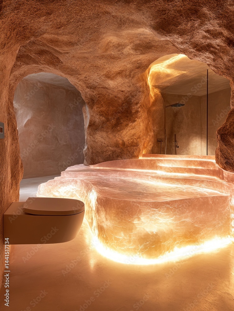 Cave Bathroom: Luxurious Relaxation in a Natural Setting