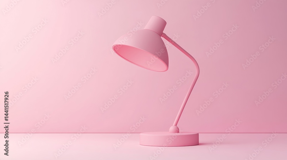 Pink desk lamp