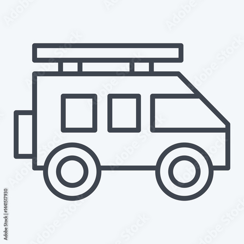 Icon Suv. related to Transport symbol. line style. design editable