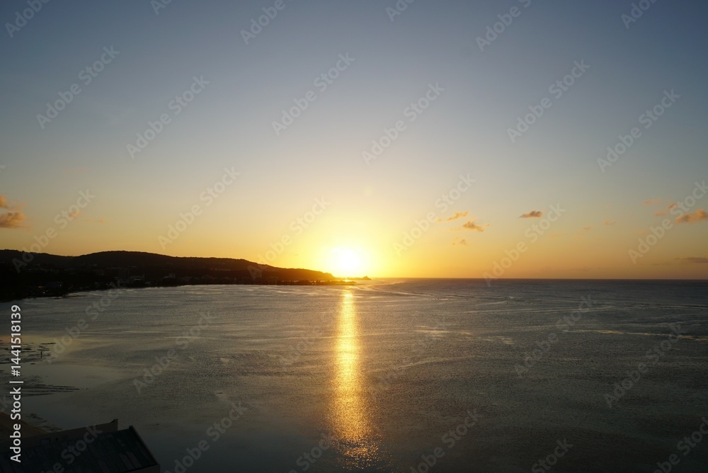 Naklejka premium Beautiful view of Sunset in Guam