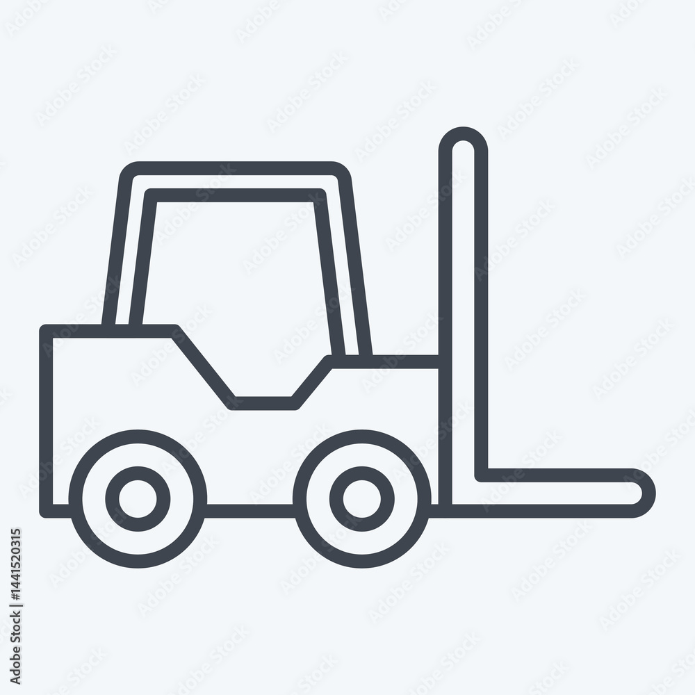 Fototapeta premium Icon Forklift. related to Transport symbol. line style. design editable