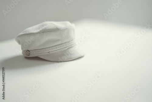 Wallpaper Mural small vintage sailor cap rests gently on pristine white surface suggesting sea voyages from decades past Torontodigital.ca