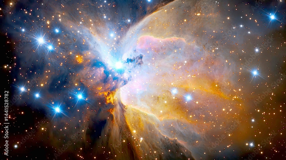 Obraz premium Cosmic Nebula: A Celestial Tapestry of Stars