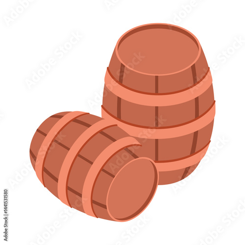 Wooden Tub Isometric